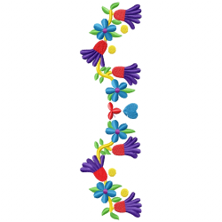 Flowers And Tree Embroidery Design 2